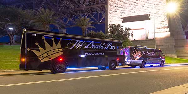 picture of the benda party buses in sydney
